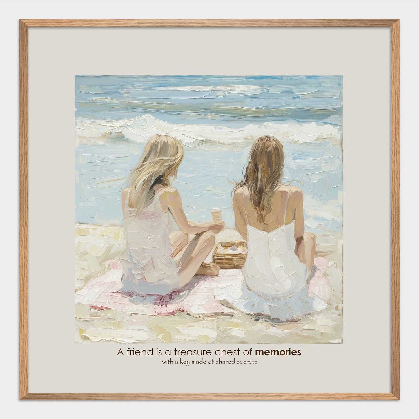 Girlfriends on the Beach Poster - ArtDarts poster