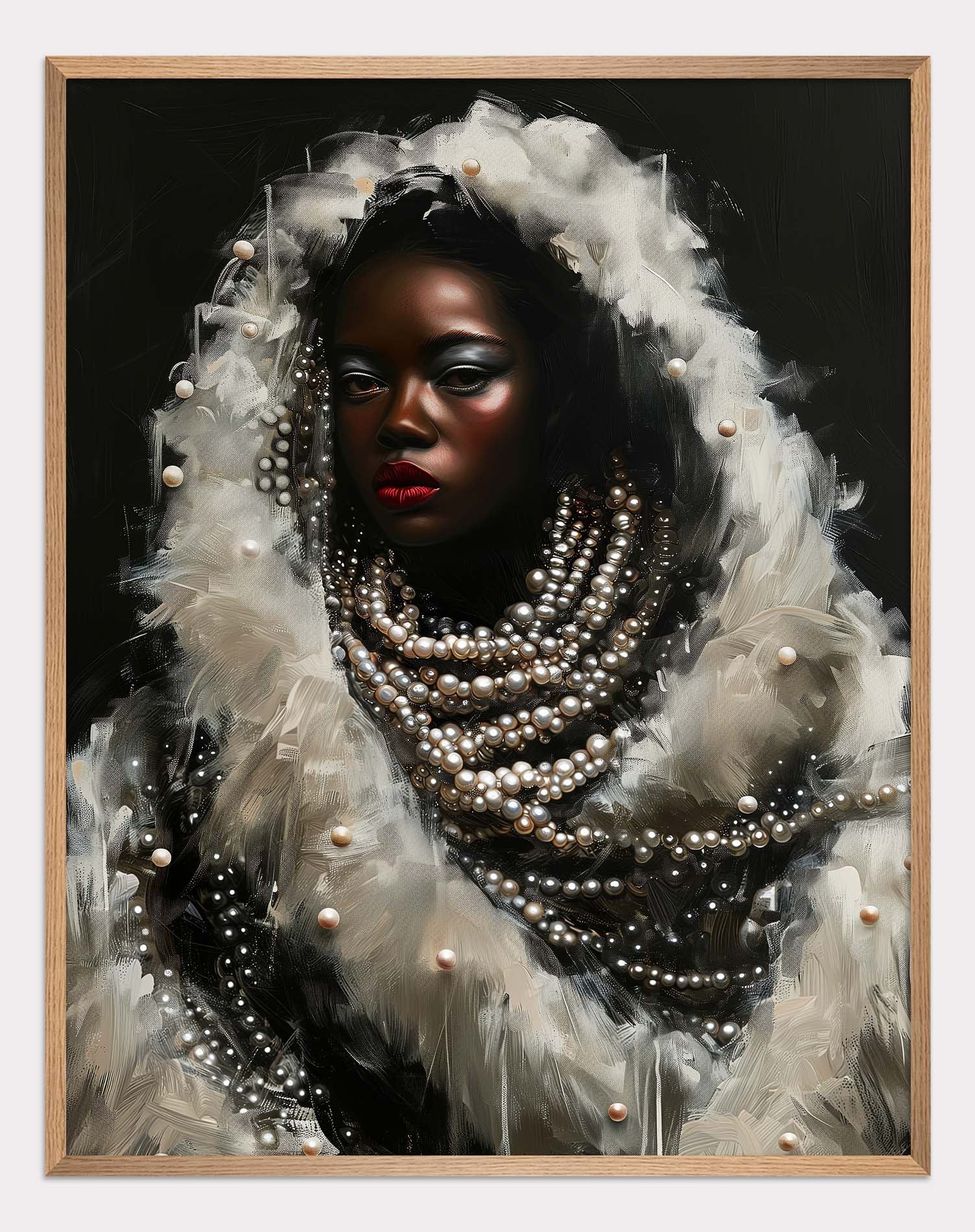 Woman in a Large Coat from Pearls Poster