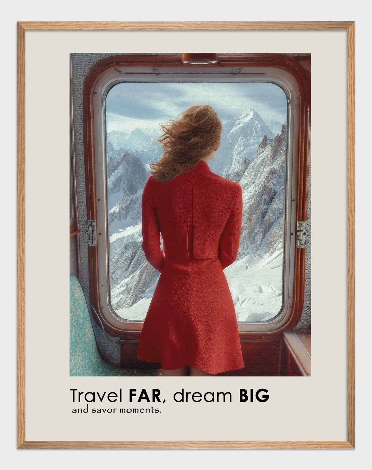 Big Journey - Poster with a wooden frame