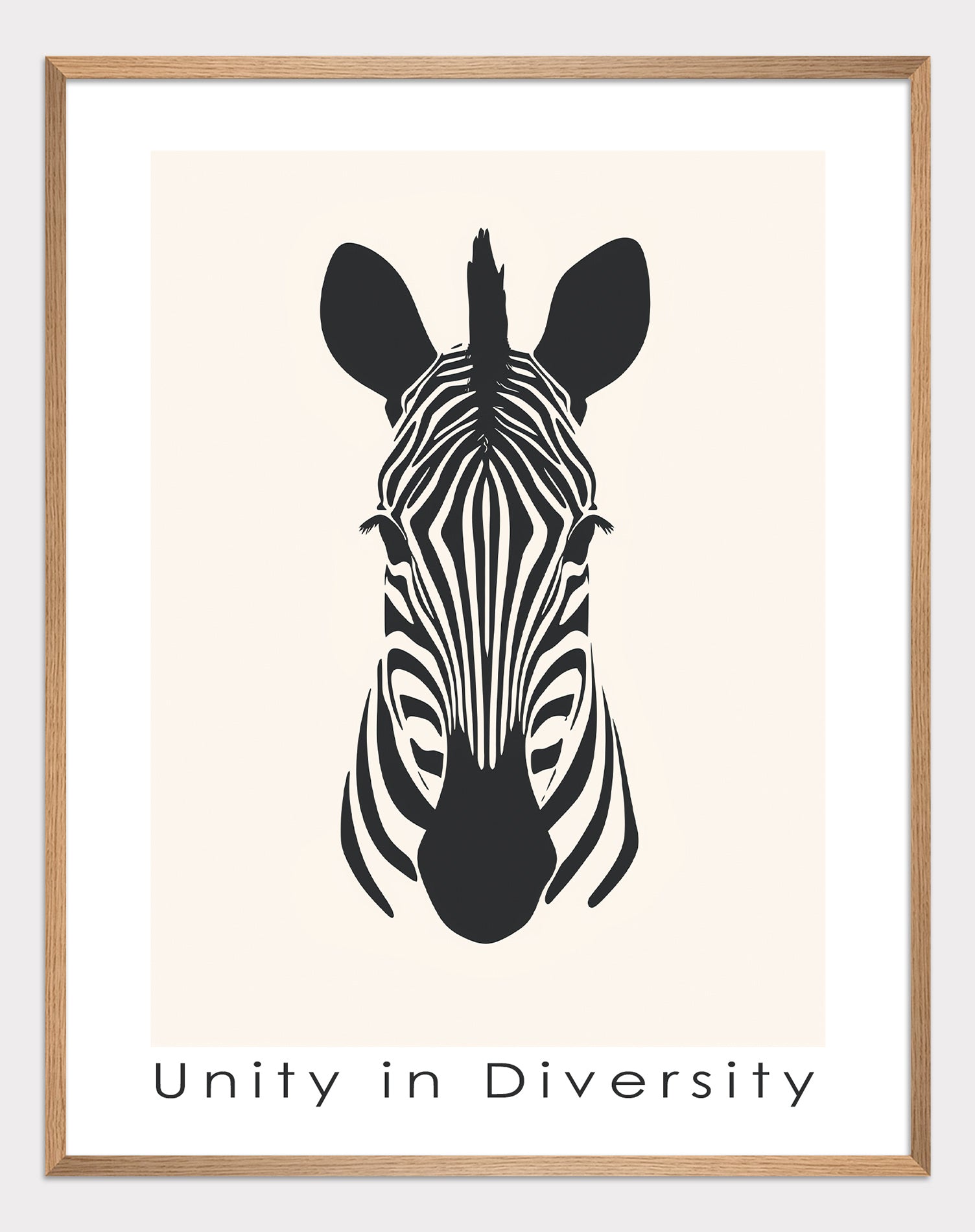 Zebra in minimalism Poster