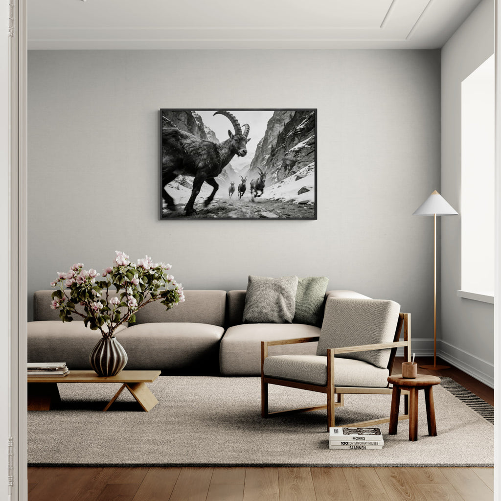 Gaze of Ibex – Alu-Dibond wall art