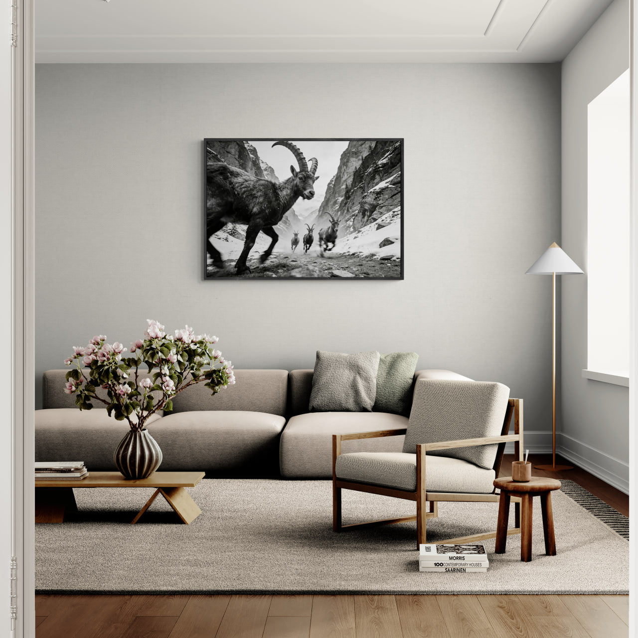 Gaze of Ibex – Alu-Dibond wall art