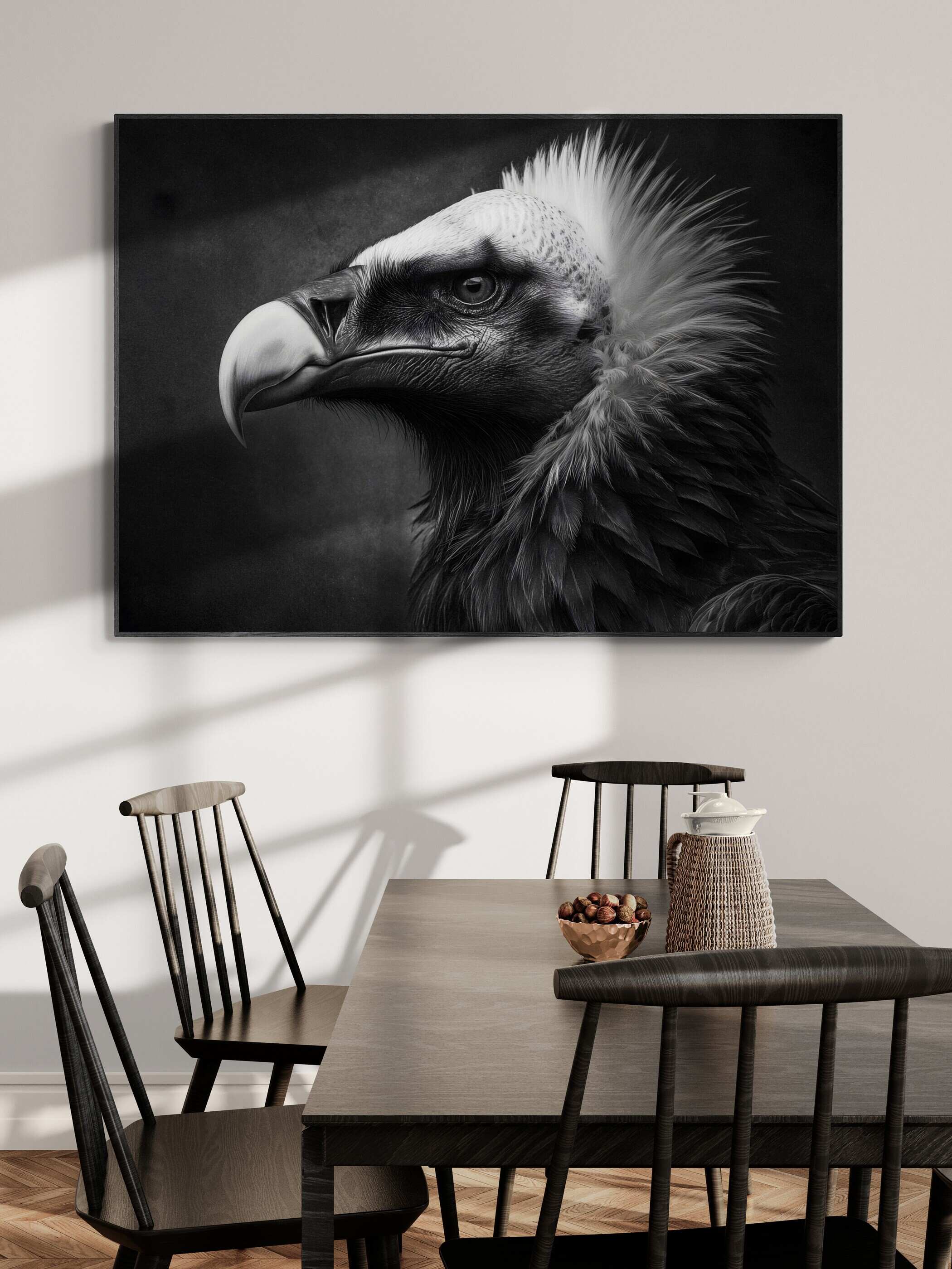 Blick eines Geiers – Wandkunst aus Alu-Dibond