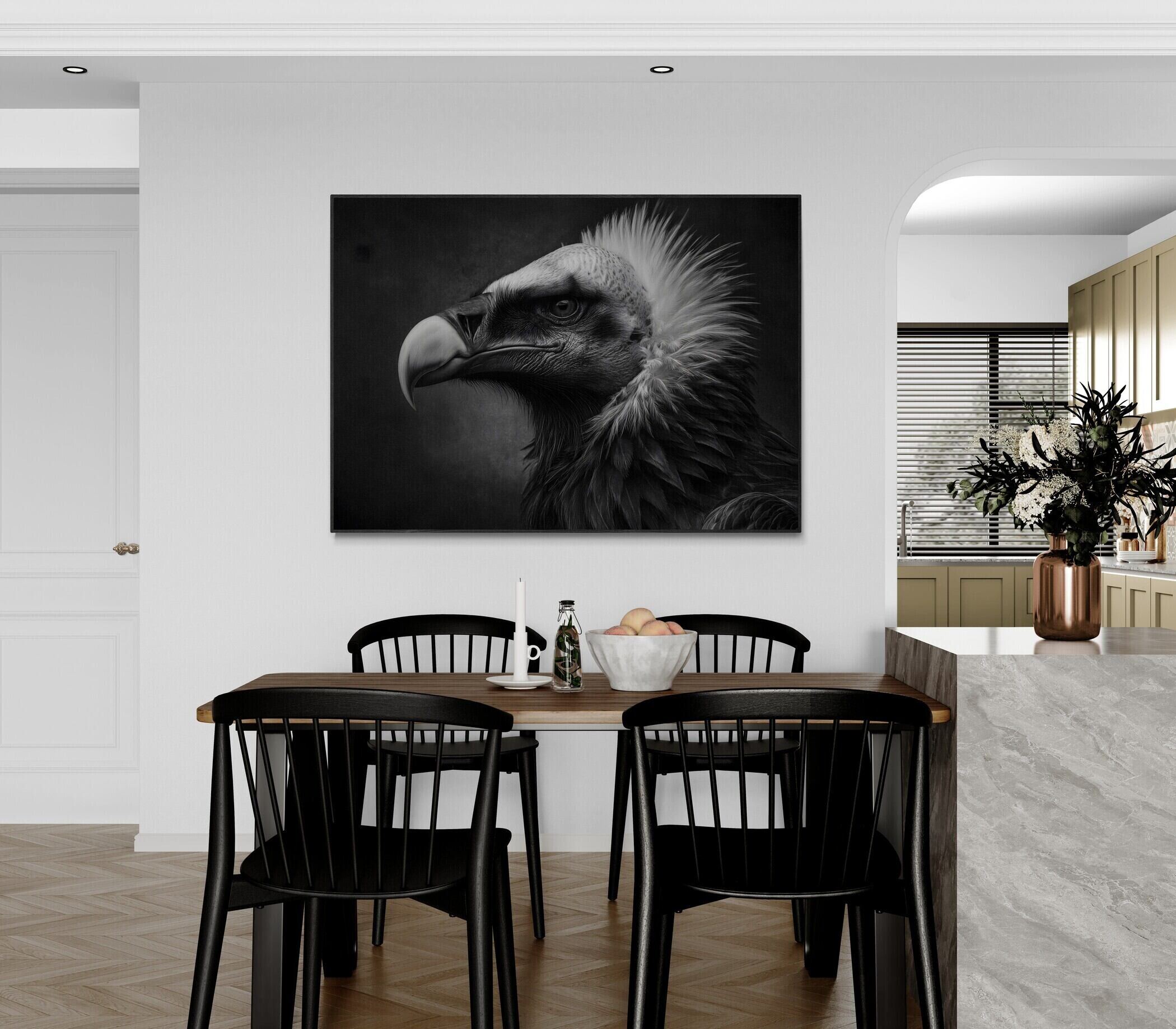 Blick eines Geiers – Wandkunst aus Alu-Dibond