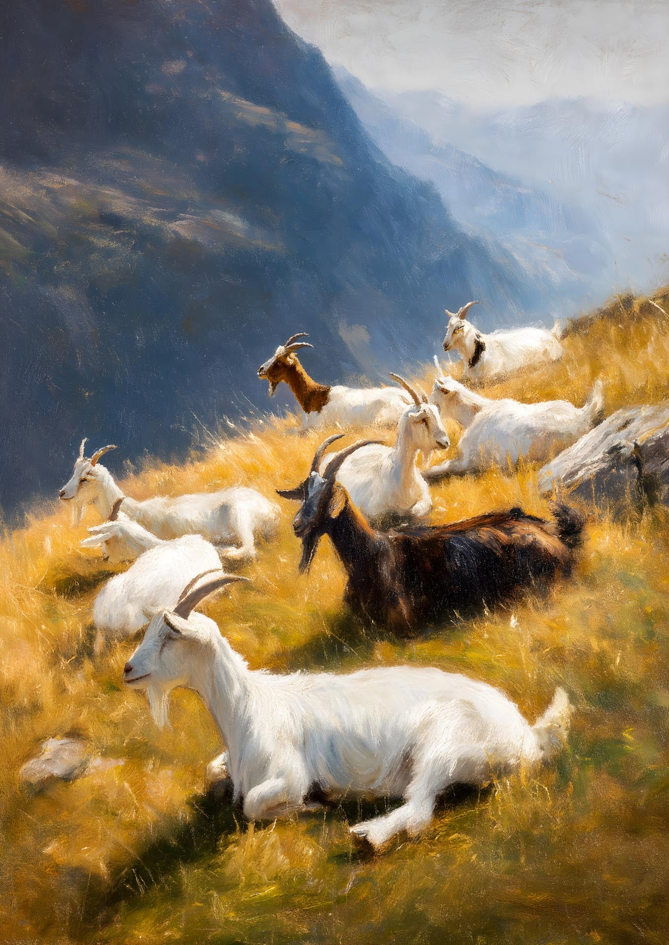 Goats on the Ridge - Poster