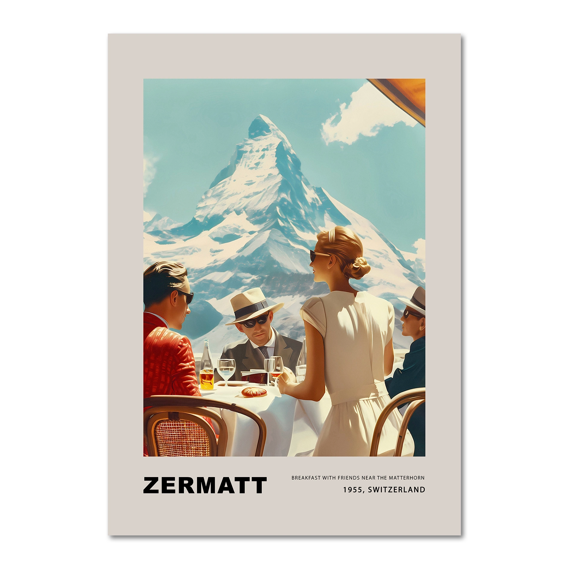 Frühstück in Zermatt - Poster