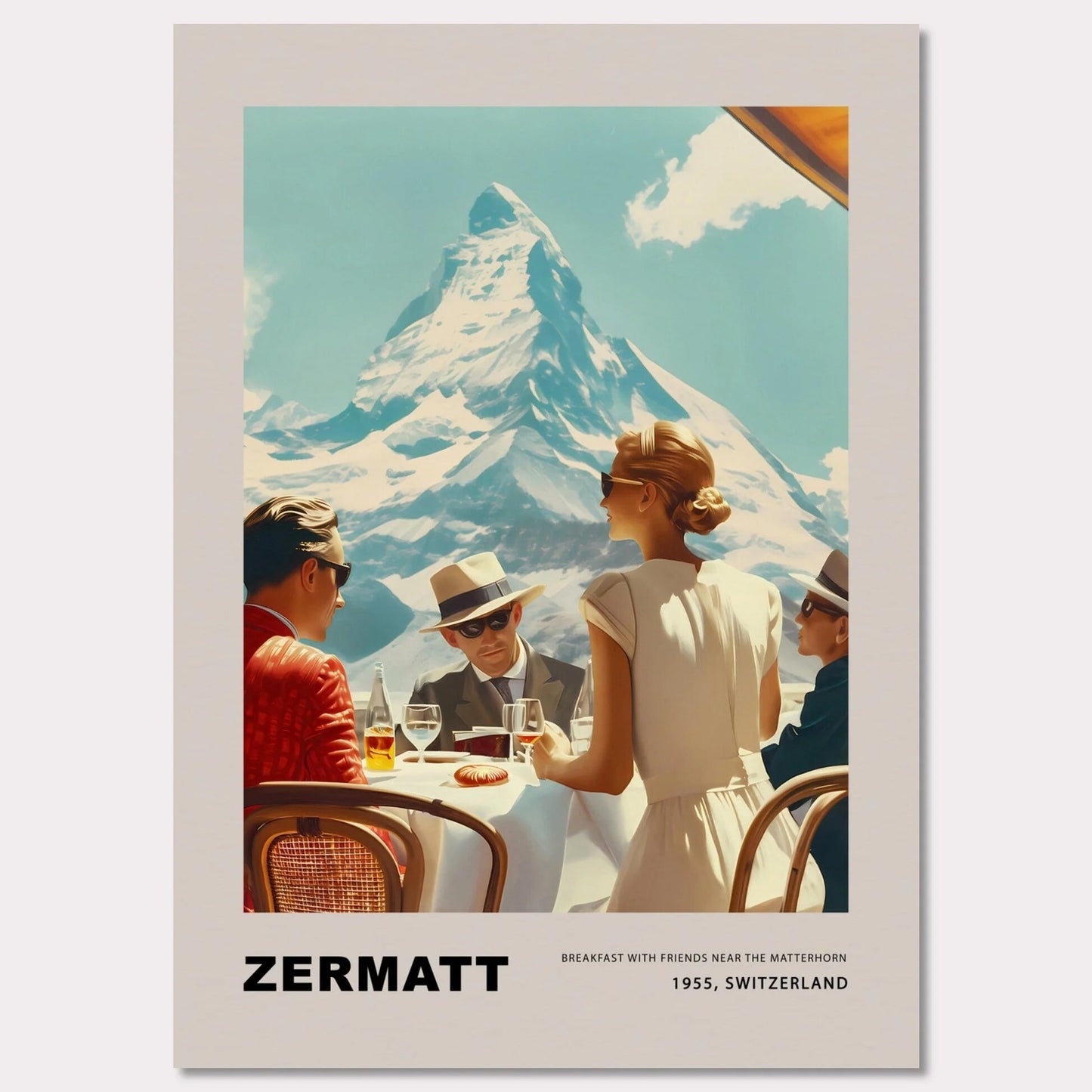 Breakfast in Zermatt - Poster
