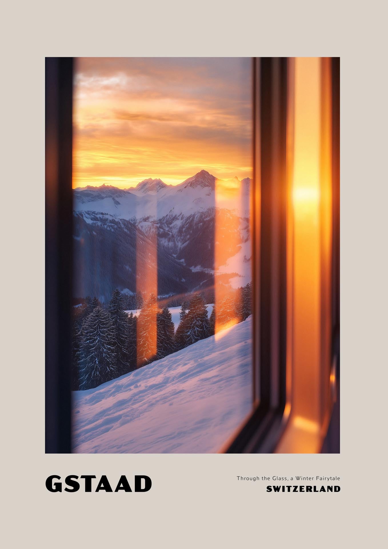Gstaad - Through the Glass, a Winter Fairytale - Poster