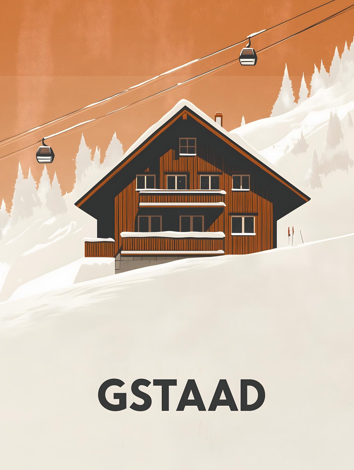 Gstaad – Alpine Chalet Escape - Poster