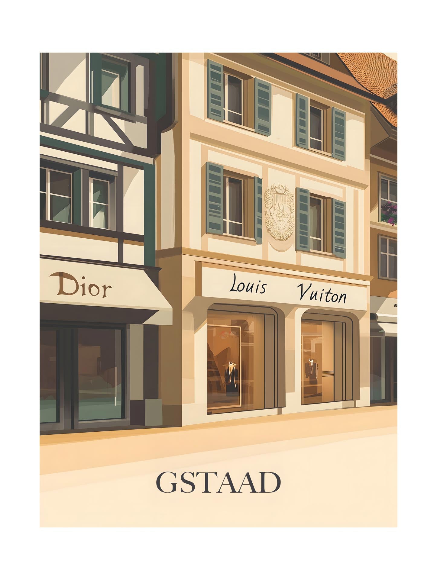 Gstaad – Luxury Shopping District - Poster