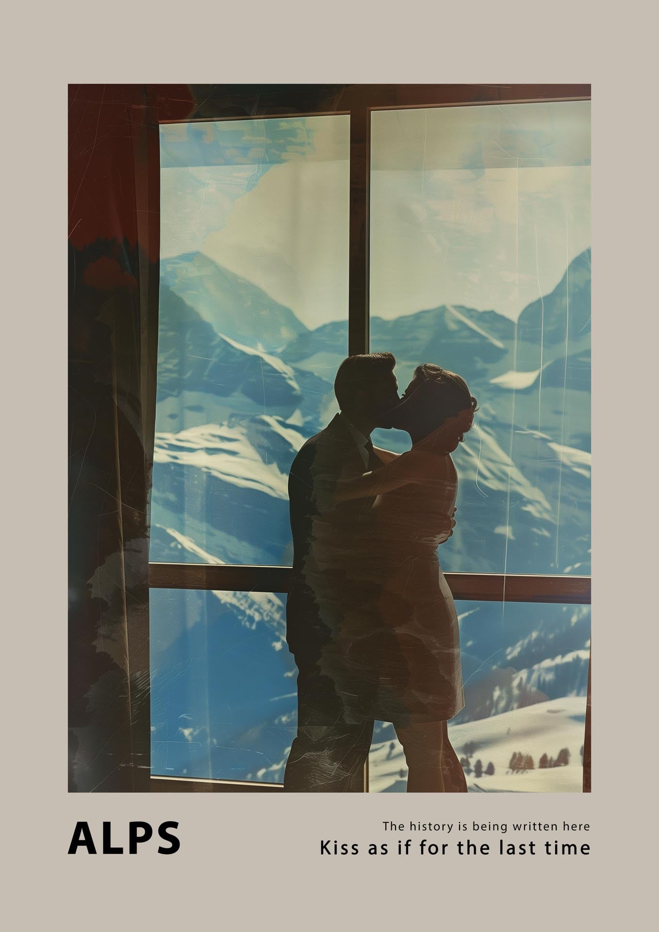 Hugs at the Hotel Window - Poster