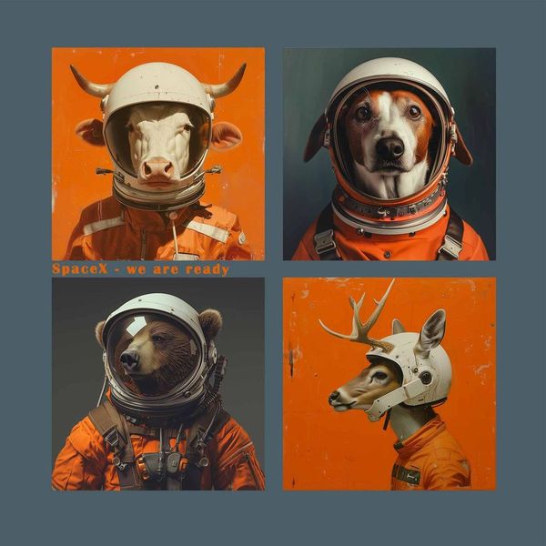 Animals astronauts Poster.