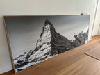 Ibex Before the Matterhorn - Large Alpine Wall Art XXL showcasing a majestic ibex against the iconic Matterhorn peak.
