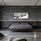 Ibex and the Matterhorn – Alu-Dibond wall art in modern bedroom wall decor featuring iconic alpine scenery.