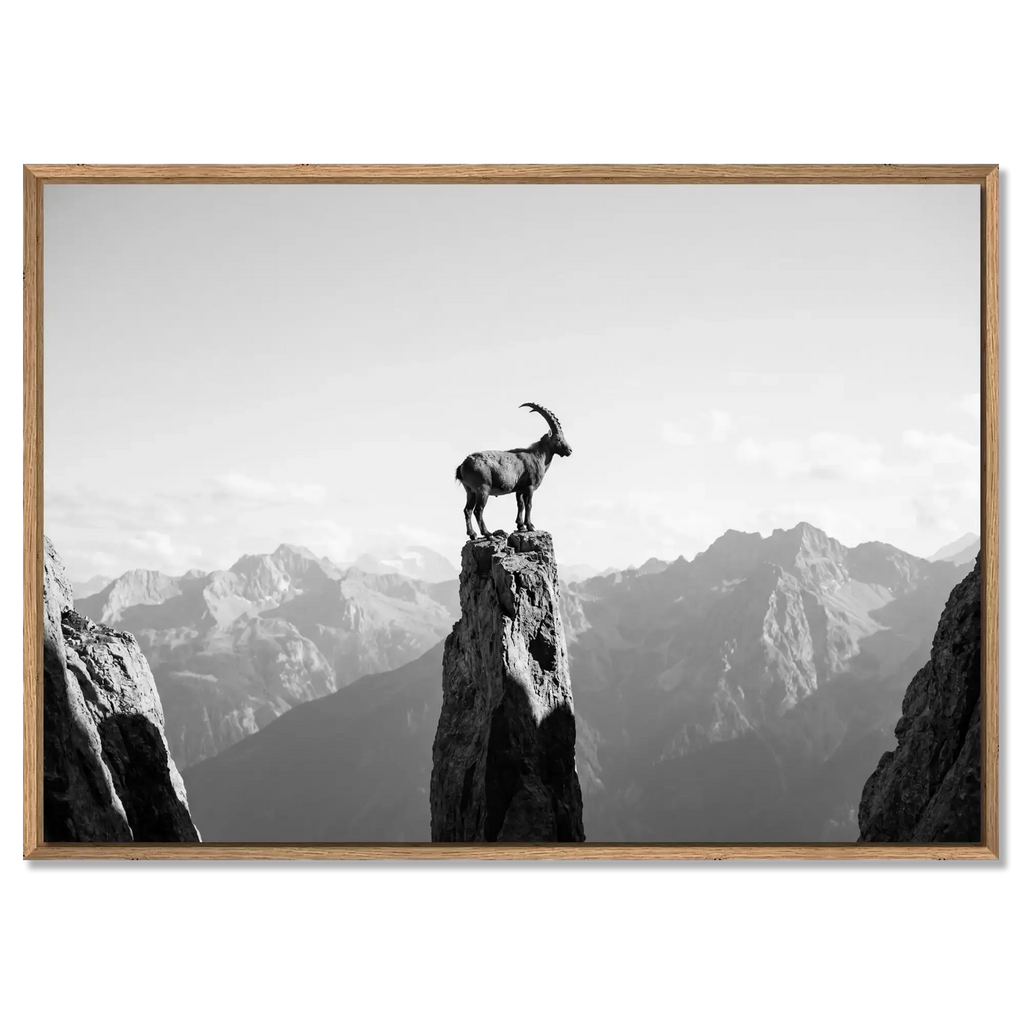 Steinbock am Rande der Stille