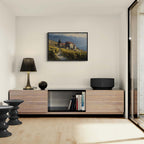 Lavaux Vineyard Estate – Poster showcased as wall art in a modern minimalist interior, enhancing wall decor.