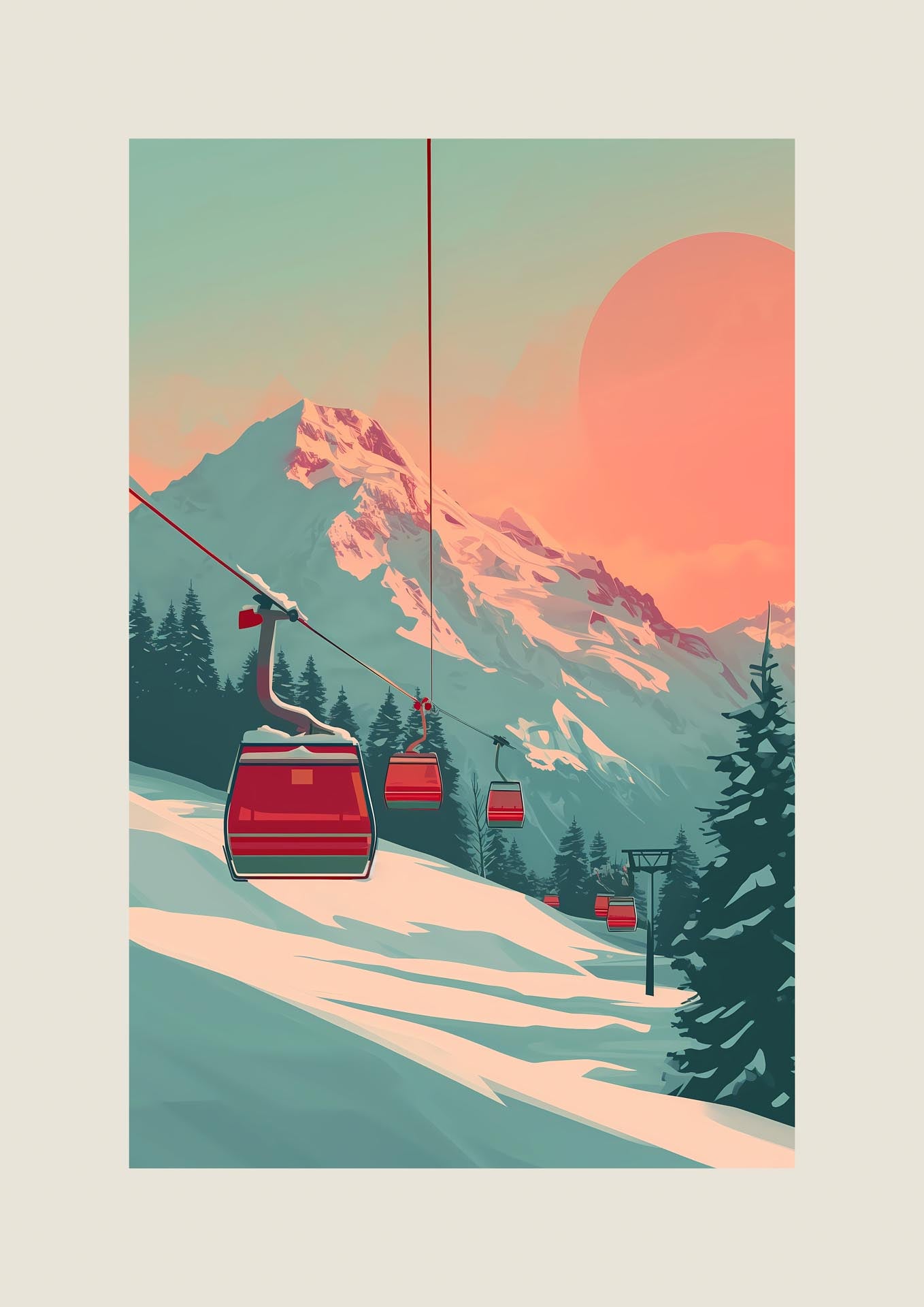 Lift at Dawn - Poster