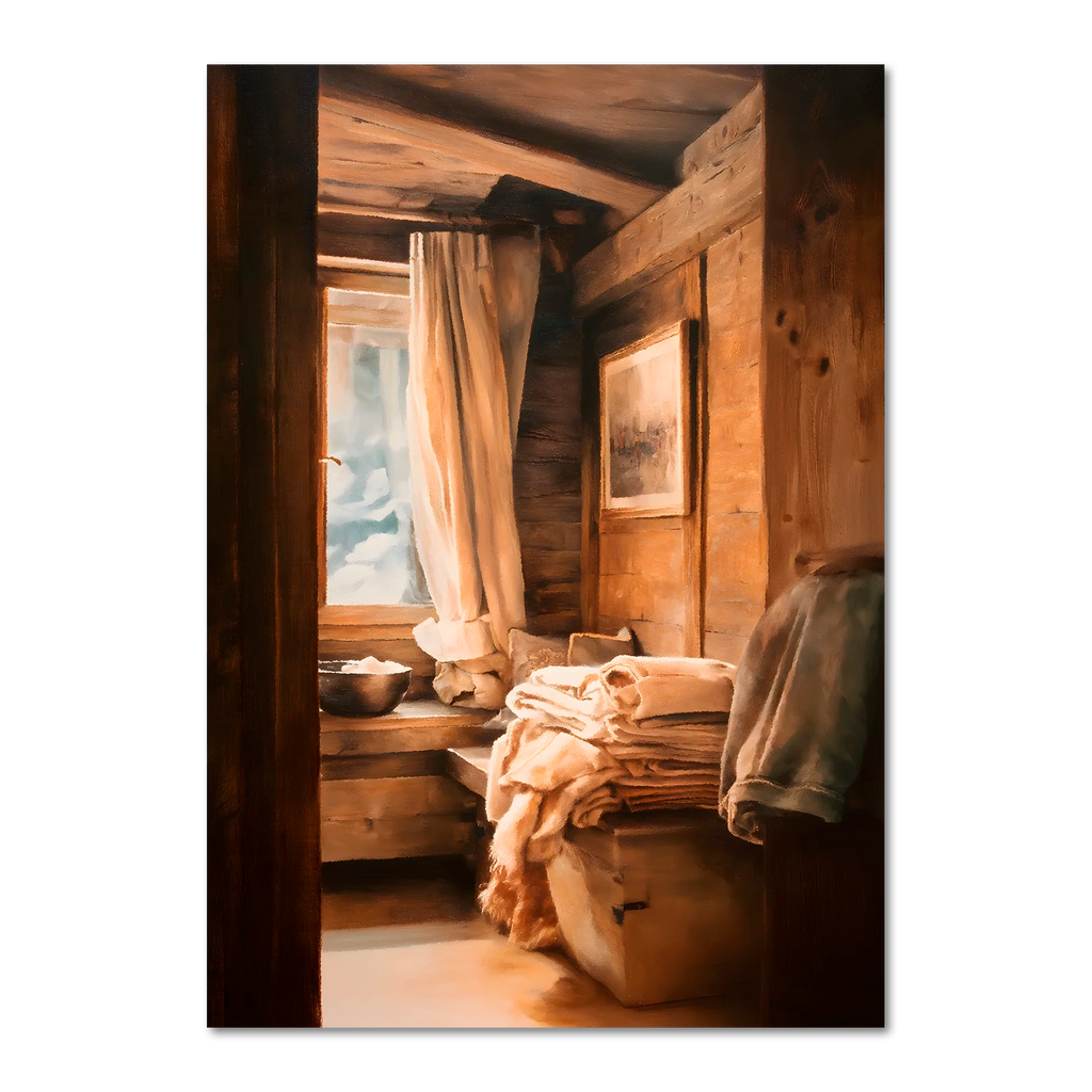 Linen and Light, Alpine Window - Poster