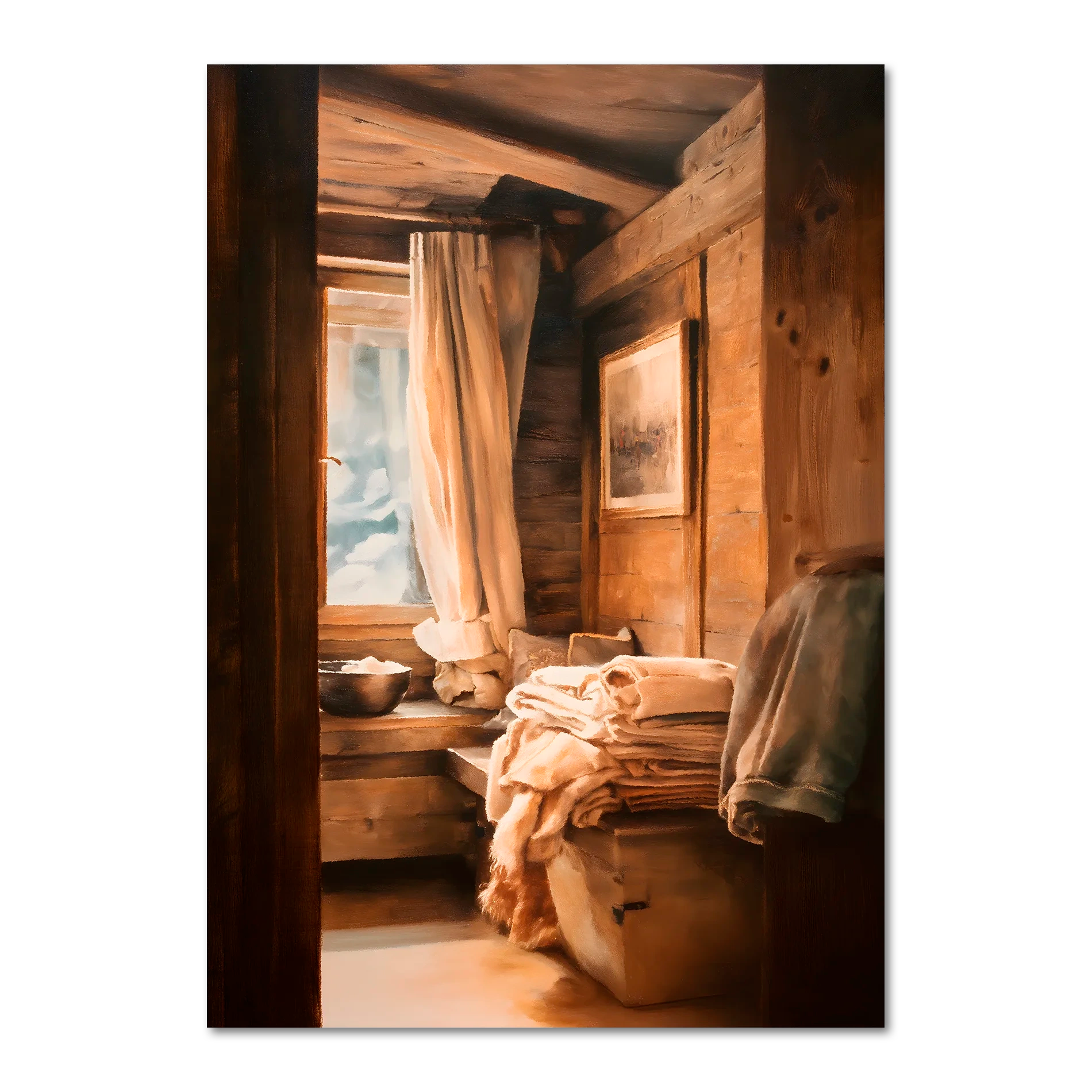 Linen and Light, Alpine Window - Poster