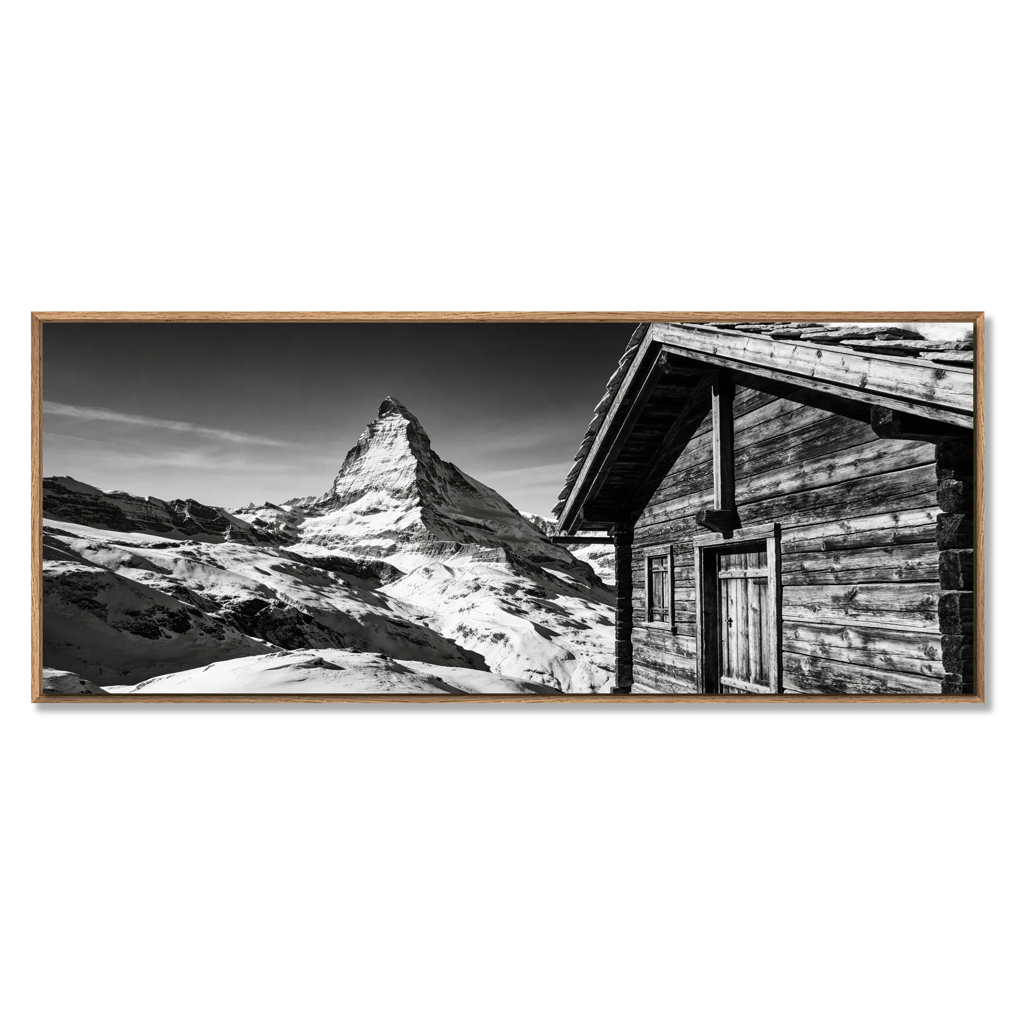Matterhorn Chalet View – Alu-Dibond wall art