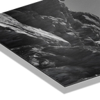 Matterhorn Path – Alu-Dibond wall art capturing rugged alpine trail textures and contrasts in black and white.