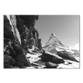 Matterhorn Path – Alu-Dibond wall art depicting the stunning Matterhorn against rugged alpine rocks.