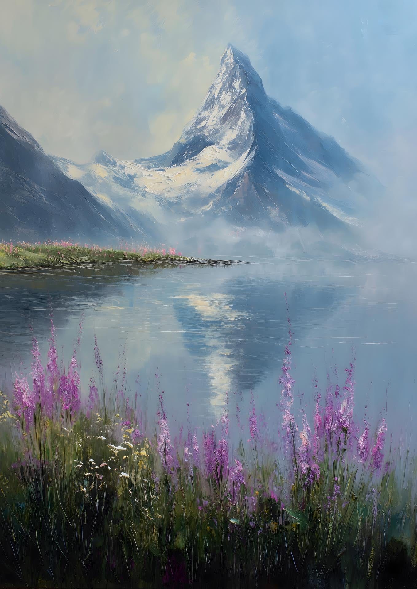 Matterhorn & Fireweed - Poster
