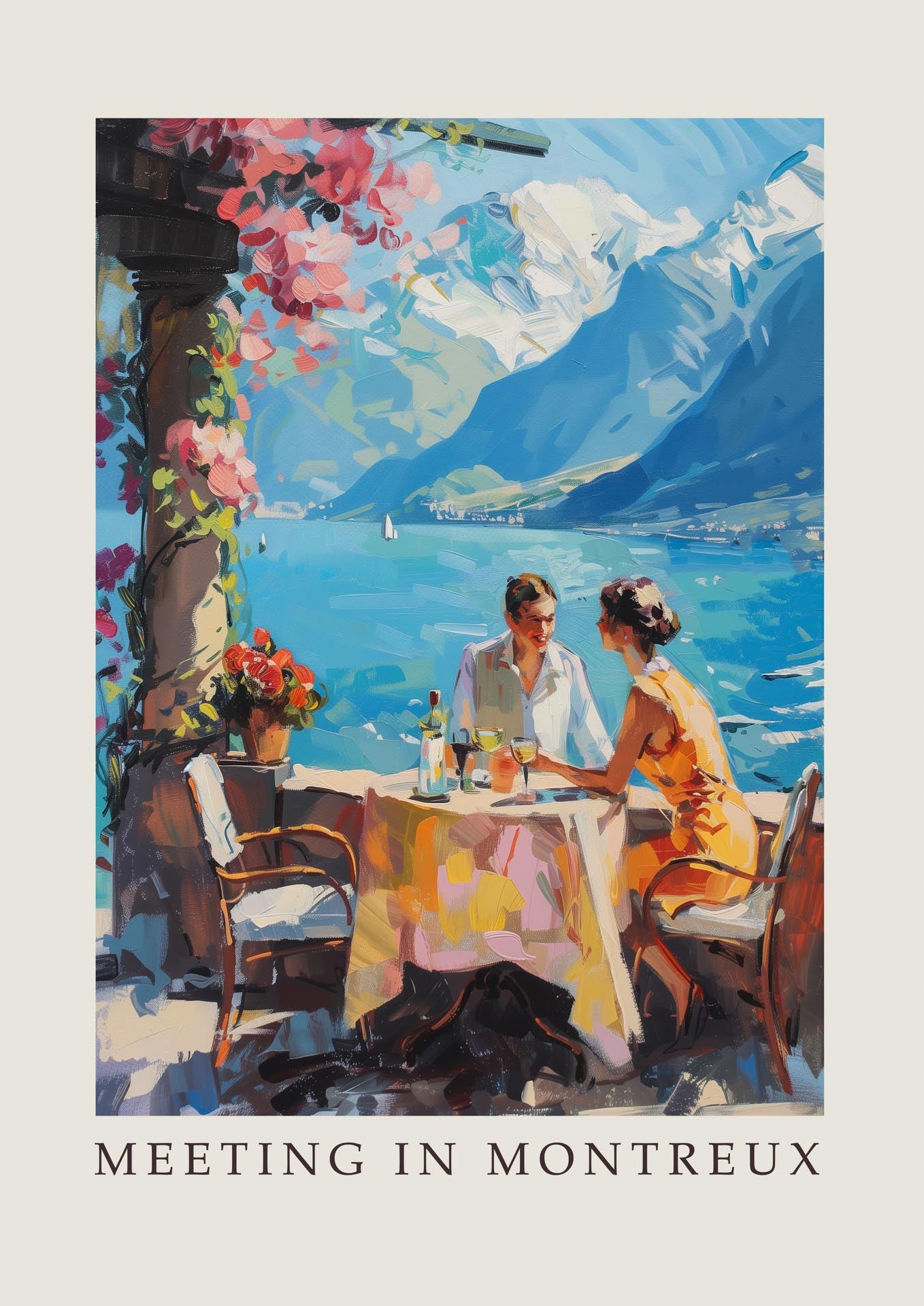 Mädchen am Bergwasser - Poster