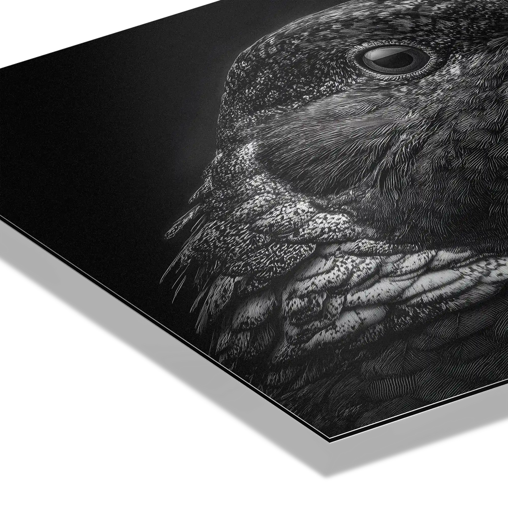 Geheimnis eines Vogels – Wandbild aus Alu-Dibond