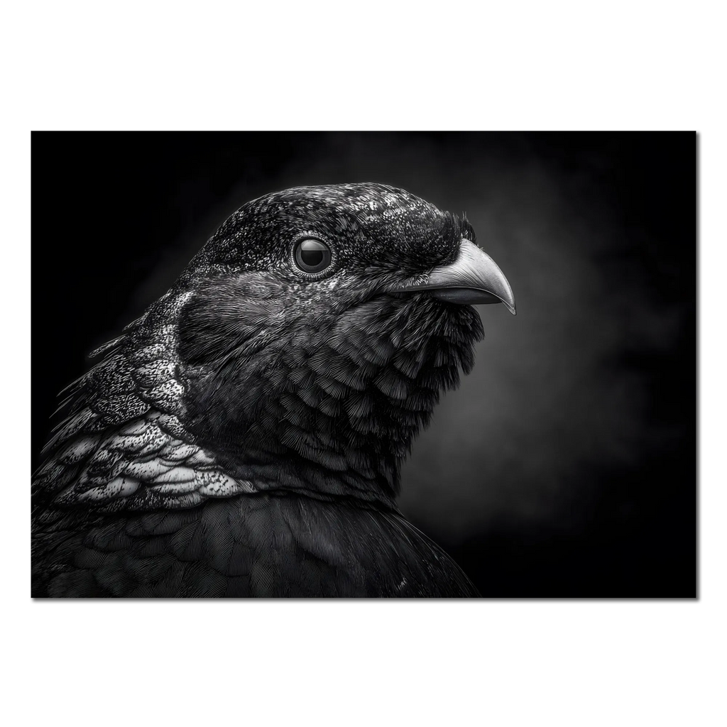 Geheimnis eines Vogels – Wandbild aus Alu-Dibond