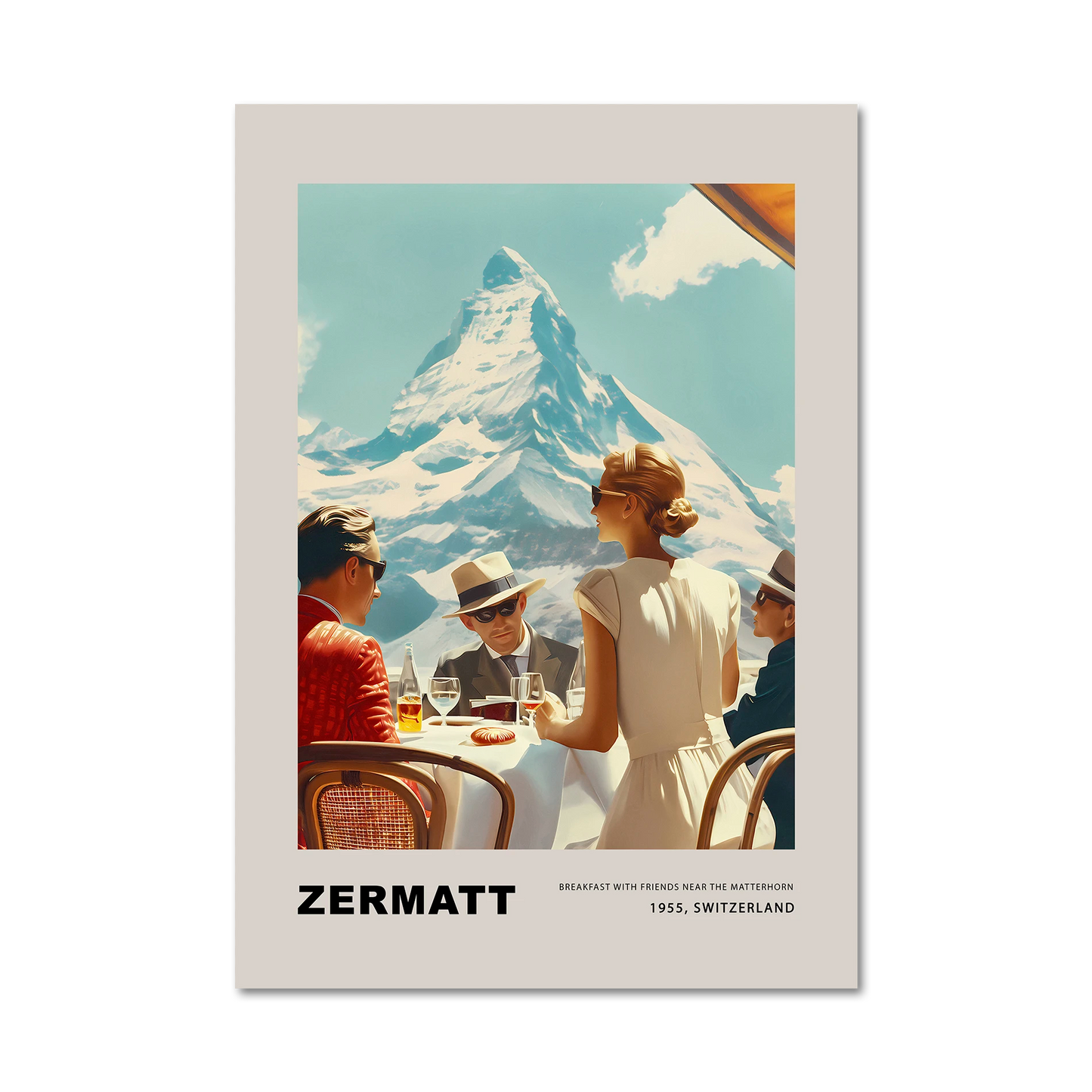 Breakfast in Zermatt - Poster