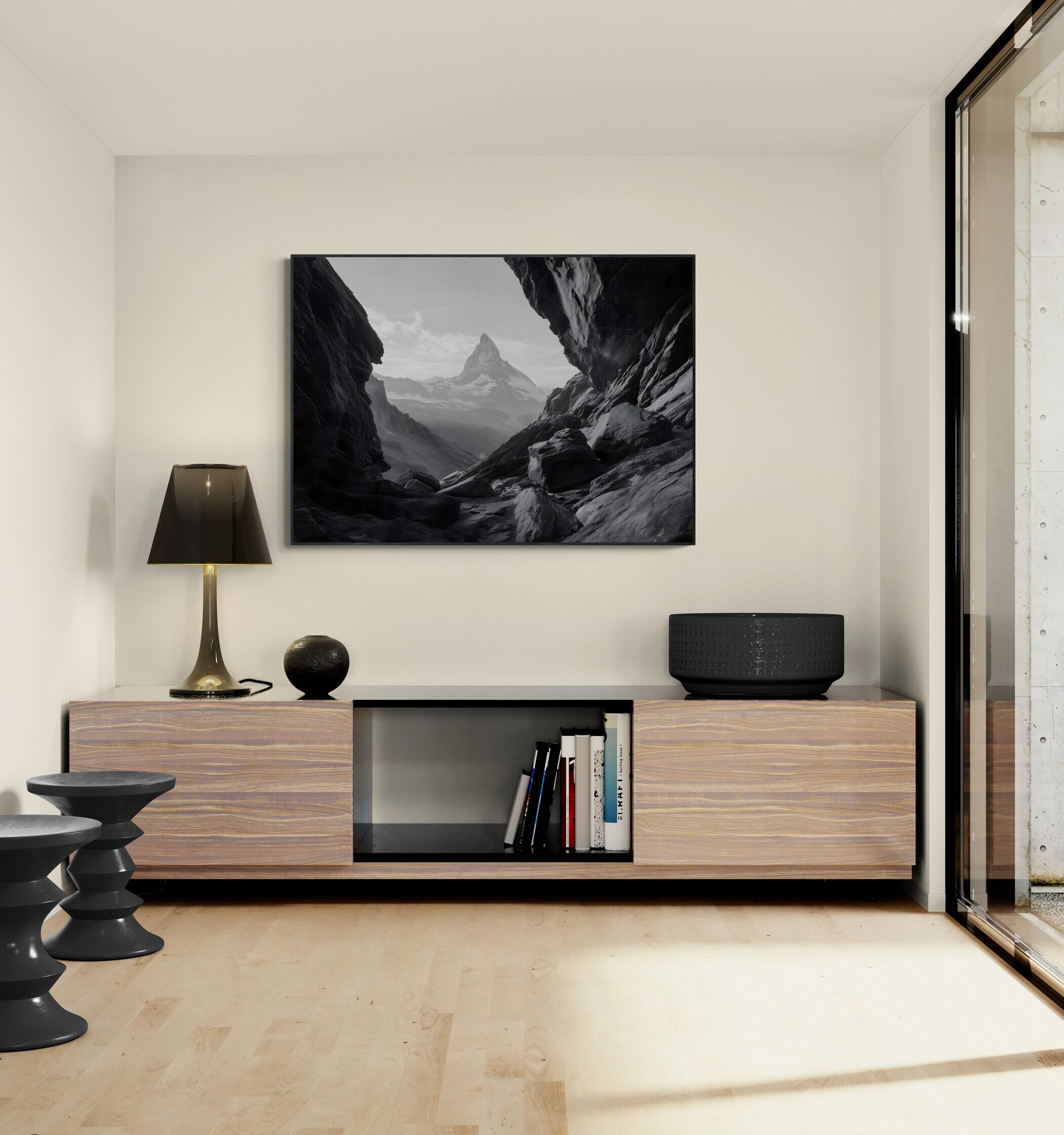 Weg zum Matterhorn – Alu-Dibond-Wandkunst