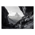Path to the Matterhorn – Alu-Dibond wall art featuring the Matterhorn framed by rugged alpine rock.