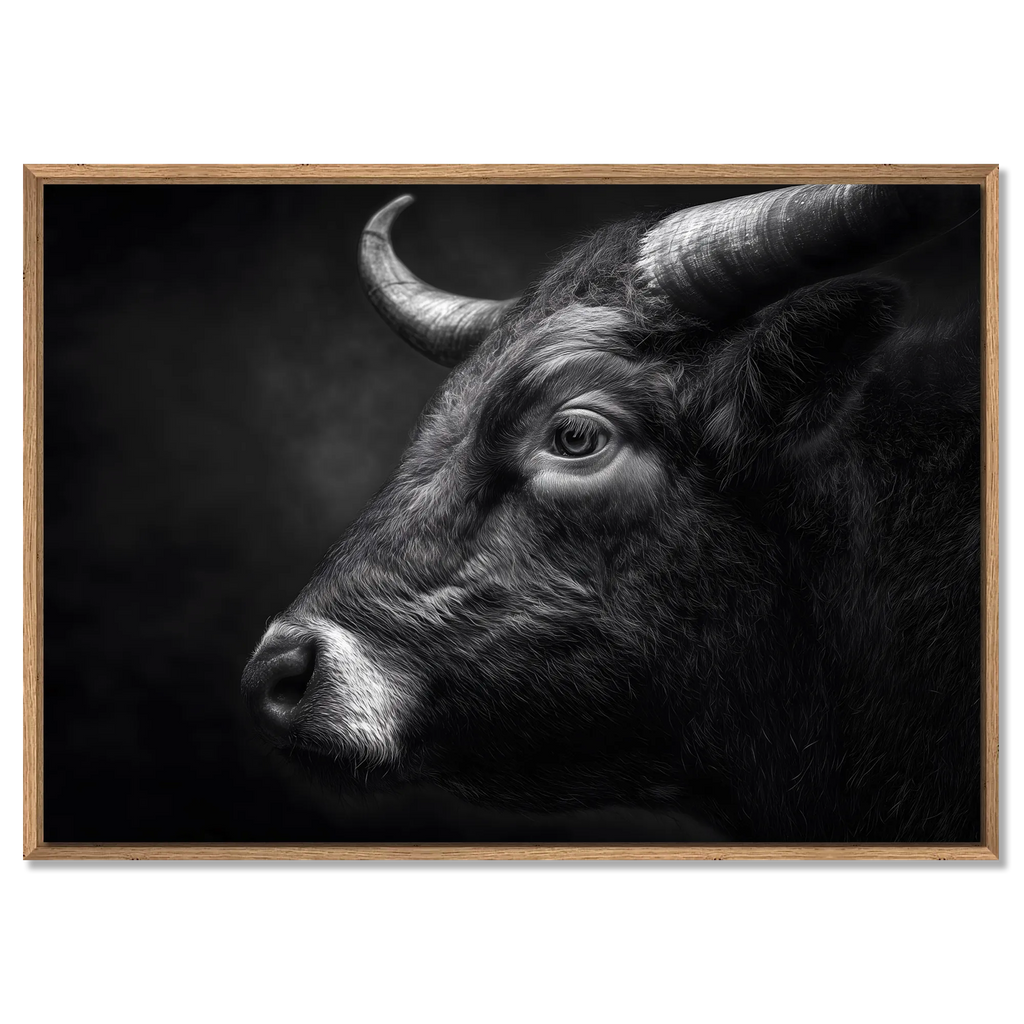 Profil d'un taureau - Tableau en Alu-Dibond