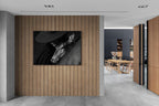Quiet Bond of an Alpine Deer – Alu-Dibond wall art displayed in a modern interior.