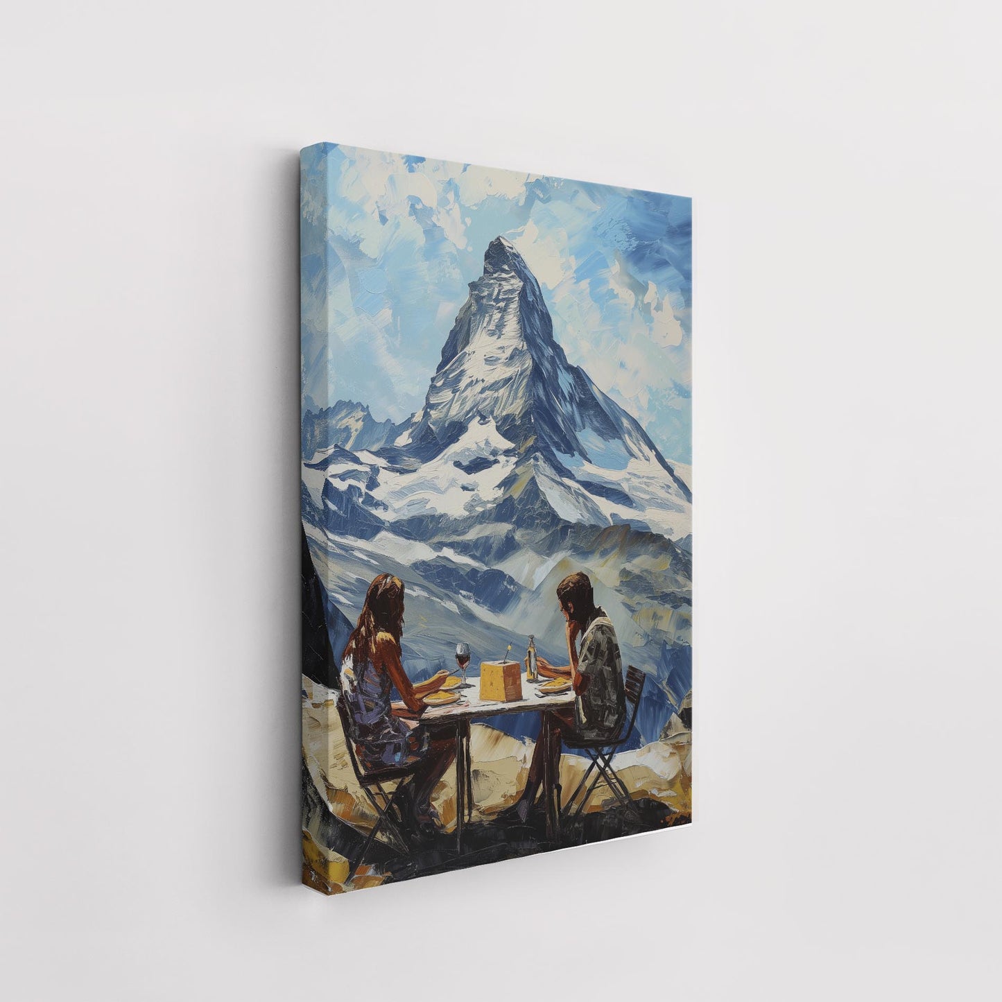 Romance near the Matterhorn - Canvas Poster Affiche.