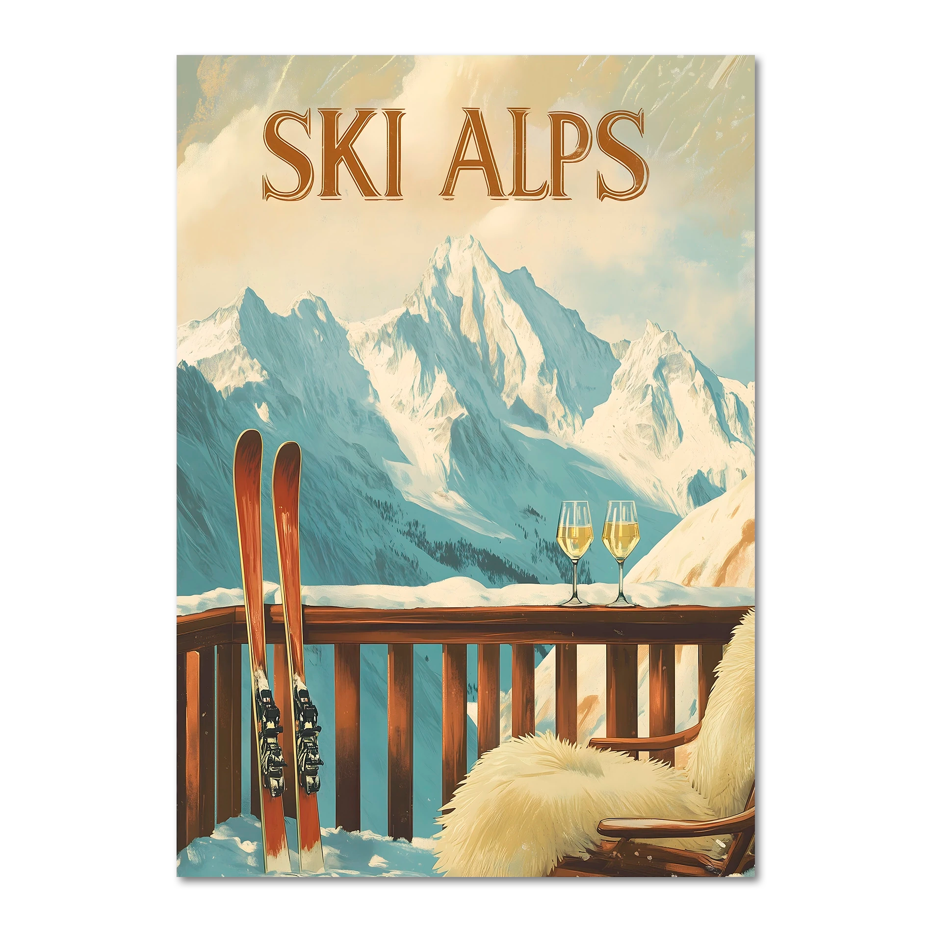 Gelassenheit der Ski-Alpen - Poster