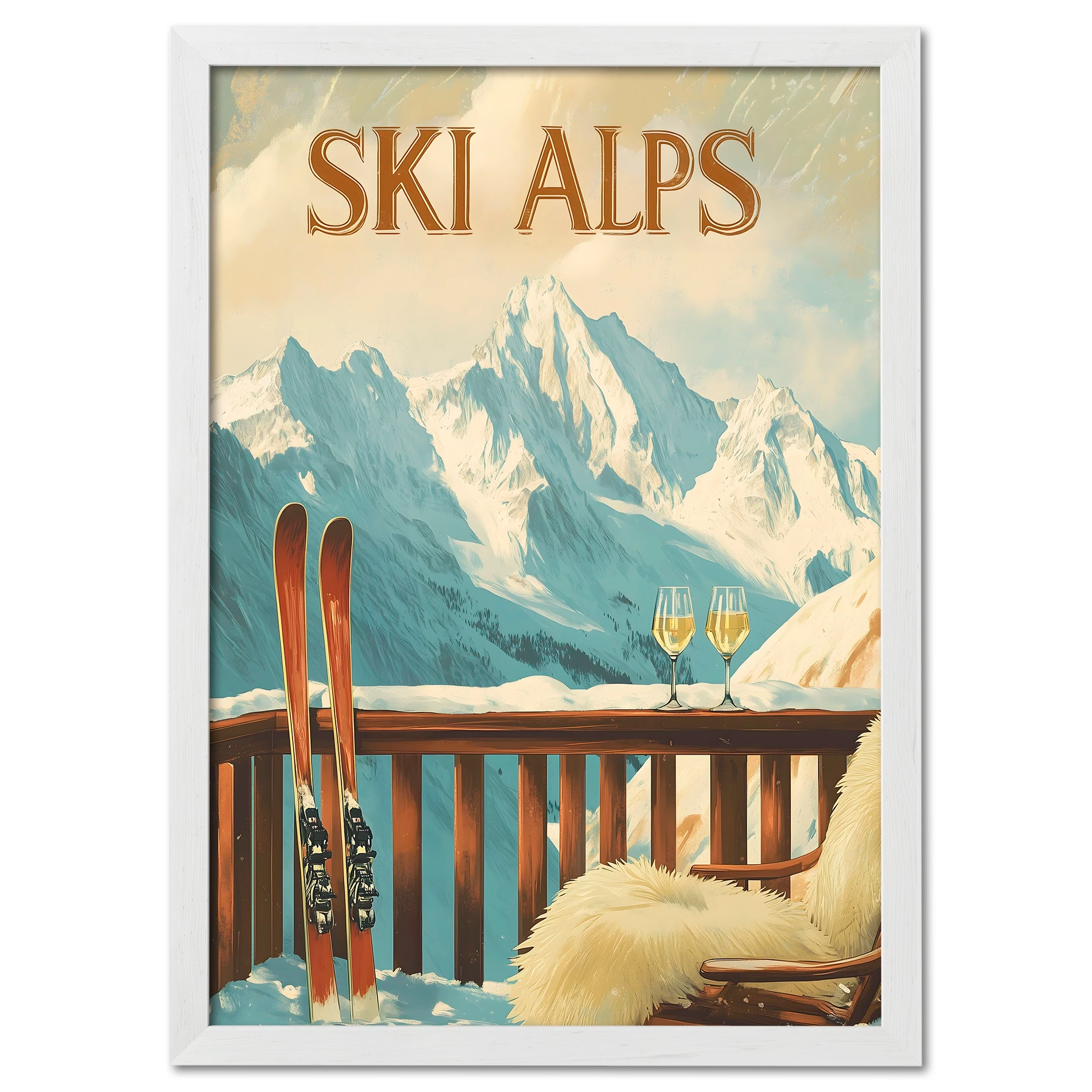 Gelassenheit der Ski-Alpen - Poster