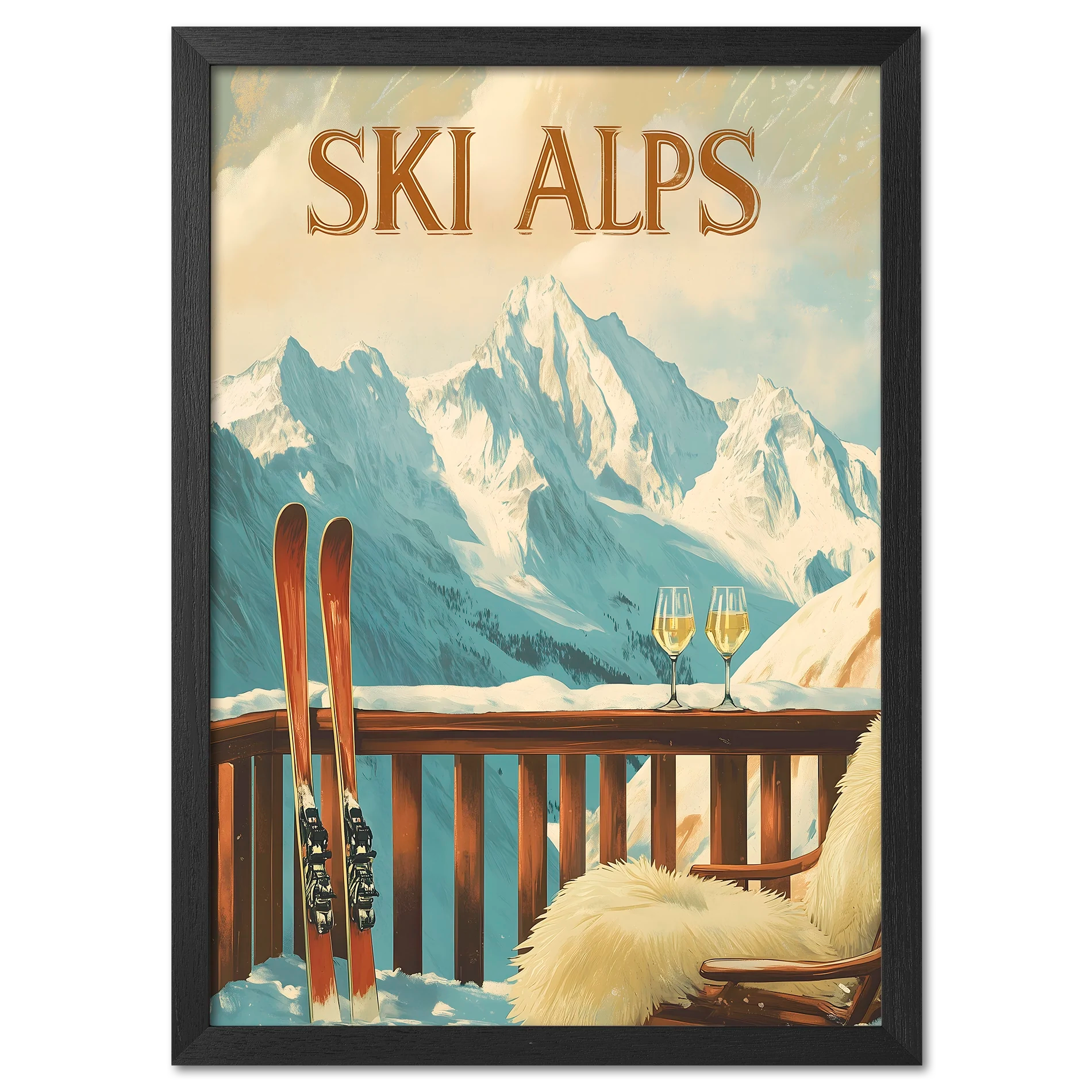 Gelassenheit der Ski-Alpen - Poster
