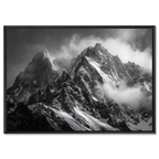 The Majesty of the Alps – Alu-Dibond wall art showcasing majestic snow-capped mountains with dramatic lighting.