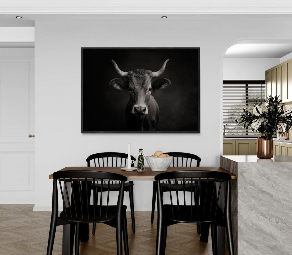 Le charisme d'une vache - Tableau en Alu-Dibond