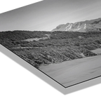 Winter Valley in the Alps – Alu-Dibond wall art showing a snow-covered alpine valley and textured landscape.