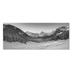 Winter Valley in the Alps – Alu-Dibond wall art capturing a snow-covered alpine valley in Gstaad.