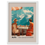 Meeting of girls near the mountains - Poster