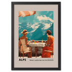 Meeting of girls near the mountains - Poster