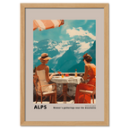 Meeting of girls near the mountains - Poster