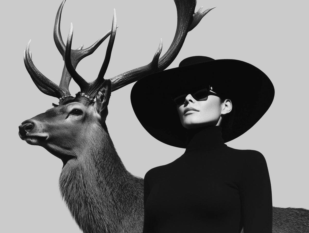 Silent Dialogue Woman and Deer