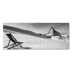 After the Descent, Matterhorn – Alu-Dibond wall art featuring a deck chair on a snowy slope with the Matterhorn in the background.