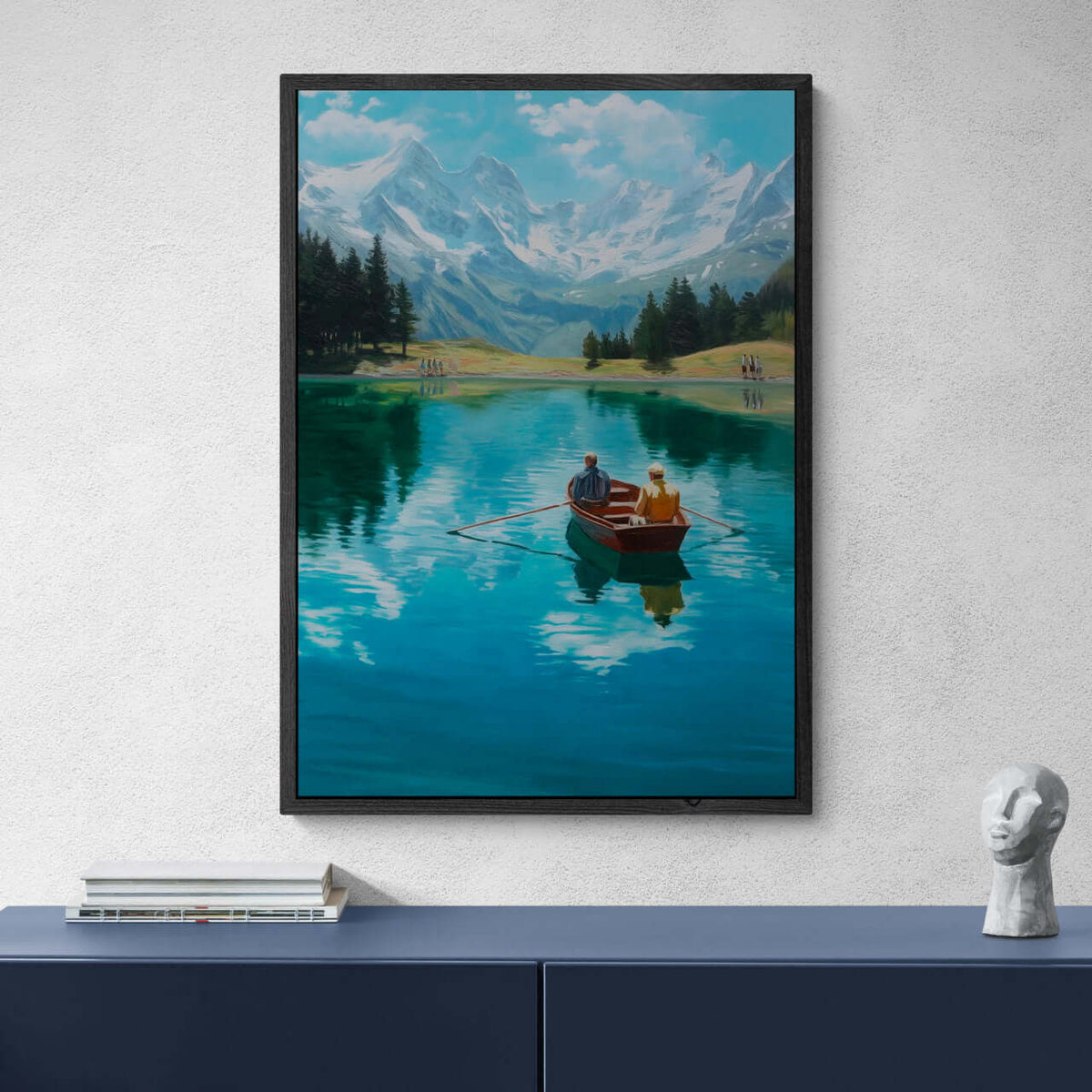 Alpine Lake Rowing Alps Rowing - Poster – ArtDarts