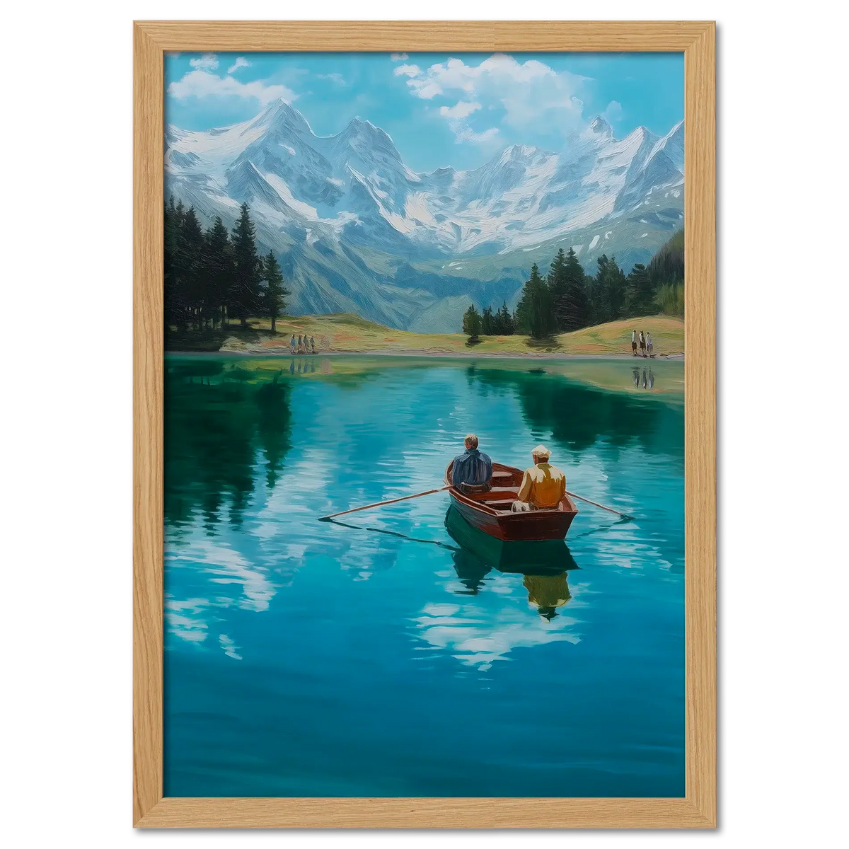 Alpine Lake Rowing Alps Rowing - Poster – ArtDarts